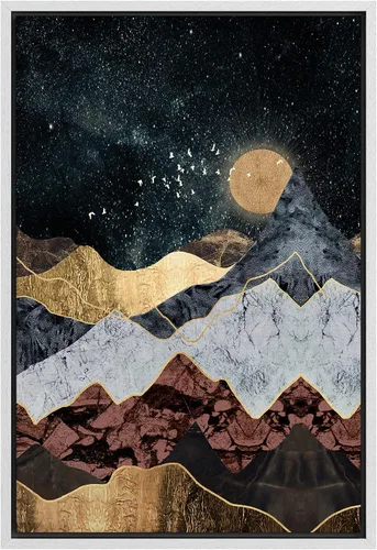 Vista 25 de SIGNFORD Lienzo enmarcado para pared, camino del desierto con cactus, naturaleza silvestre, ilustraciones modernas, arte decorativo, rústico