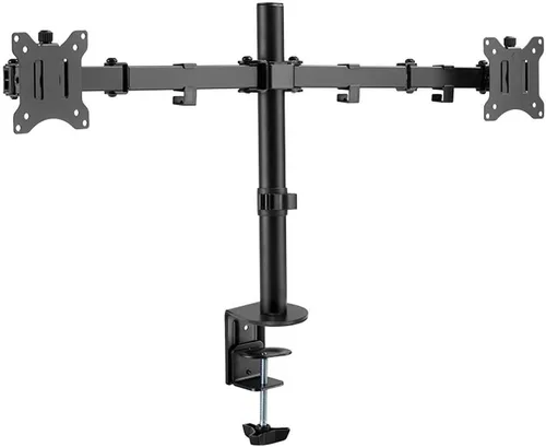 Vista 18 de Logilink BP0077 Soporte de escritorio para monitor dual (2 vías) (13-27 pulgadas), brazo 13.465 in negro