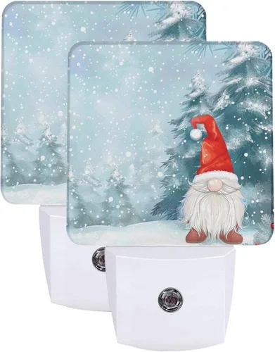 Vista 24 de Juego de 2 lámparas LED de noche enchufables para perros de Navidad, juego de 2 luces nocturnas de emergencia con sensor automático para dormitorio