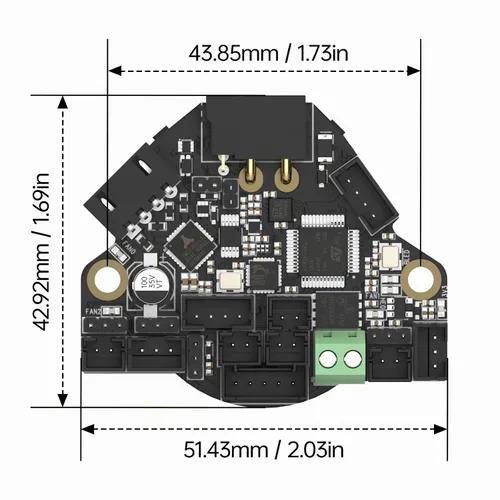Vista 5 de BIGTREETECH EBB 36 GEN2 Extrusora Breakout Adaptador Soporte CAN y USB Comunicación para Nema14 1.417 in Motor paso a paso