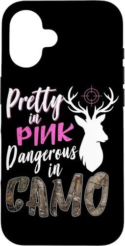 Vista 32 de Funny Pink Camo Hunting Graphic Women Deer Buck Hunters Case for iPhone 17