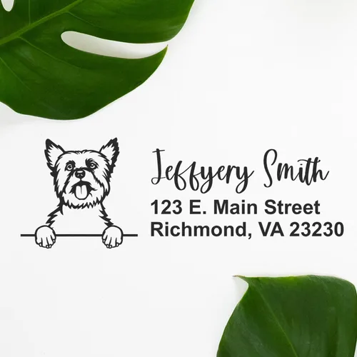 Vista 88 de American Bulldog Stamp Duo, Custom Return Address for Dog Lovers, Personalized Mail Mark for Letters and Cards