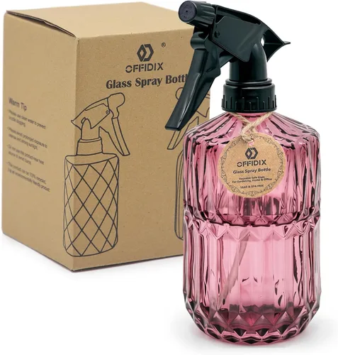Vista 12 de OFFIDIX Fine Mist Plant Mister, Botellas de spray de presión manual de vidrio, Botella de riego con boquilla ajustable para jardinería