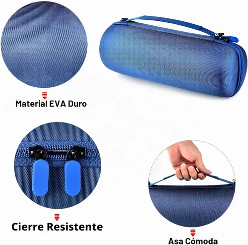 Vista 3 de Comecase - Funda rígida de viaje para JBL Charge 4/Charge 5 impermeable Bluetooth altavoz. Bolsa de almacenamiento para cargador y cable USB