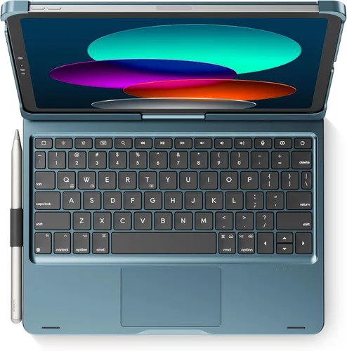 Vista 31 de edaiser Funda de teclado giratoria para Apple iPad mini 6ª 7ª generación a17 Pro, teclado Bluetooth compacto con trackpad retroiluminado RGB