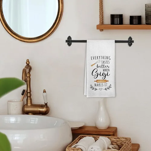 Vista 4 de Gigi - Toallas de cocina para el día de la madre, regalos de cumpleaños, para mujeres, abuelas de nietos, nietos, todo sabe mejor cuando Gigi lo