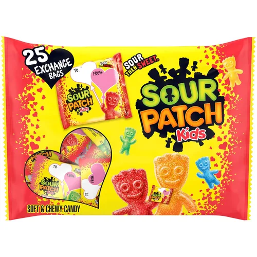 Vista 28 de SOUR PATCH KIDS Caramelos Suaves y Masticables de Fresa, Caramelos a Granel, 12 Bolsas de 8 oz