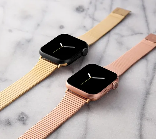 Vista 6 de Anne Klein Correa de acero inoxidable para Apple Watch, segura, ajustable, correa de repuesto para Apple Watch, se adapta a la mayoría de muñecas