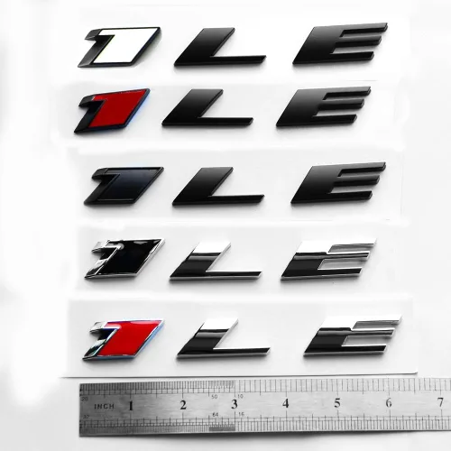 Vista 4 de Yoaoo 1 letra de emblema OEM 1LE para parte trasera compatible con puerta Zl1 1LE 1LE 1LE, color negro mate