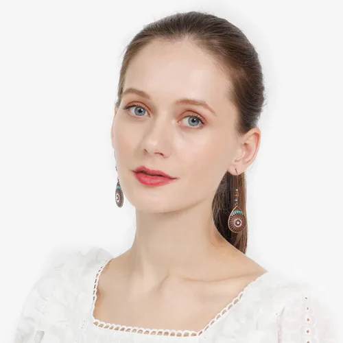 Vista 4 de Funtopia - Aretes bohemios para mujeres y niñas, 36 pares de aretes colgantes retro