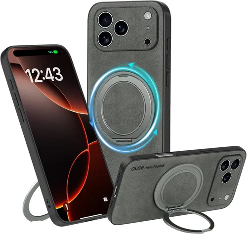Vista 74 de Funda de silicona con soporte para iPhone 17 Pro [compatible con MagSafe] [Protección completa de la cámara] (6.3 pulgadas 2025), fundas de teléfono