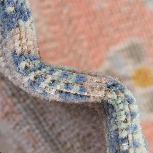 Vista 6 de Unique Loom Whitney Collection - Alfombra rectangular de 2 pies 2 pulgadas x 3 pies 1 pulgadas, color azul francés/beige)