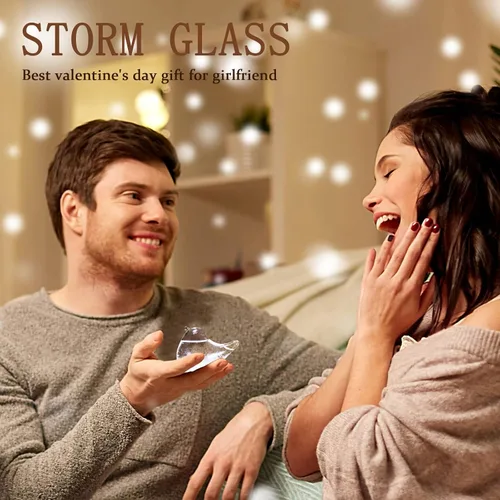 Vista 4 de Pronosticador Meteorológico de Cristal de Tormenta, Regalos Perfectos para Mujeres, Barómetro Predictor del Tiempo Estación Meteorológica