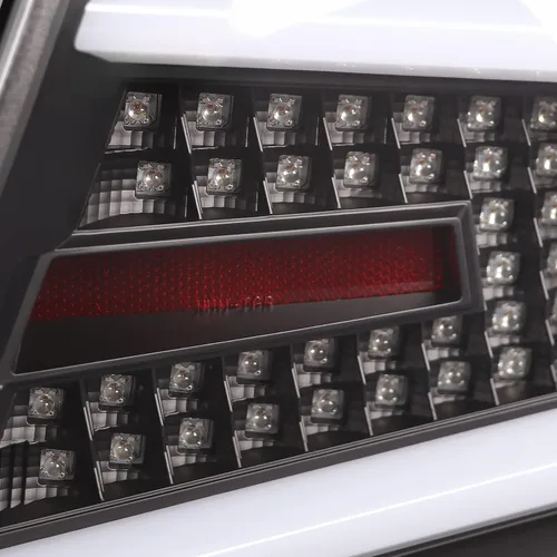 Vista 7 de SPEC-D TUNING Luces traseras secuenciales negras con barra LED blanca compatibles con Subaru Impreza/Impreza WRX 2008-2011, conjunto de par