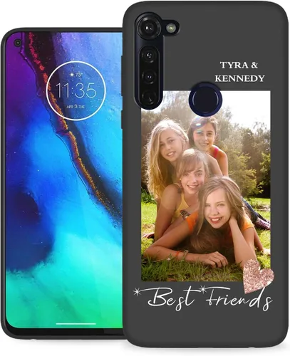 Vista 30 de Funda personalizada para Motorola Moto G Stylus 2020 con nombre de foto, texto y foto, GStylus personalizado -20 funda suave y fina (negro) de 6.4