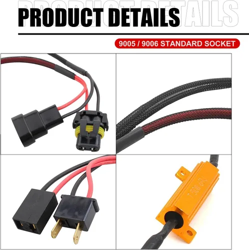 Vista 5 de 2 unidades 9005/9006 de bombillas LED para automóvil, carcasa de aleación de ultra alta frecuencia de alta potencia, resistencia de luz antiniebla