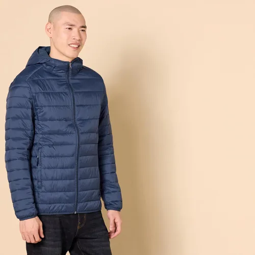 Vista 2 de Tienda Essentials Chaqueta acolchada con capucha ligera y resistente al agua para hombre