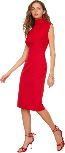 Vista 2 de Trendyol Vestido midi básico delgado tejido para mujer