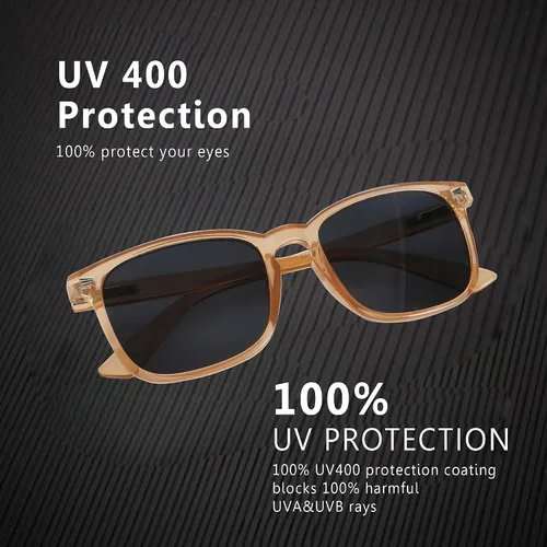 Vista 3 de YEIN 3 Pack Sunglasses for Men and Women, UV Protection Outdoor Glasses Vintage Square Full Frame
