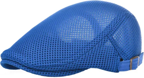 Vista 9 de Hombres Malla Newsboy Gorra plana Ivy Cabbie Newsboy Cap Negro