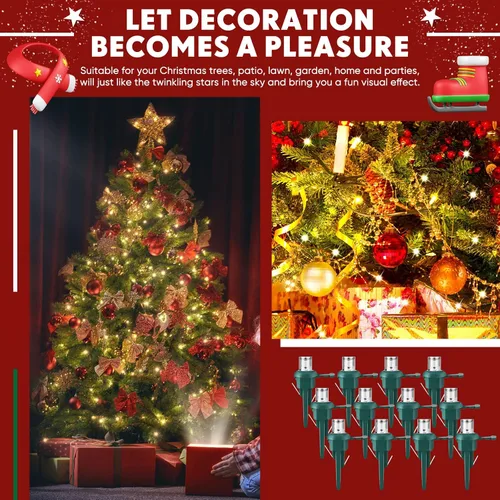 Vista 6 de Luces LED de Navidad Bombillas de Repuesto Mini para Luces de Navidad de 3 Voltios 0.06 Vatios Bombilla LED para Árbol de Navidad Luces de Navidad
