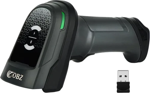 Vista 8 de OBZ Escáner de código de barras Bluetooth 2D con pantalla LCD grande de 2.4 pulgadas, inalámbrico 3 en 1 y Bluetooth y USB, escáner de imagen