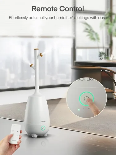 Vista 4 de Humidificadores para dormitorio, habitación grande, hogar, 5 L, humidificador de llenado superior silencioso de niebla fría con difusor de aceite