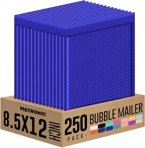Vista 9 de Metronic Sobres de burbujas negros de 4 x 8 pulgadas, paquete de 50 bolsas