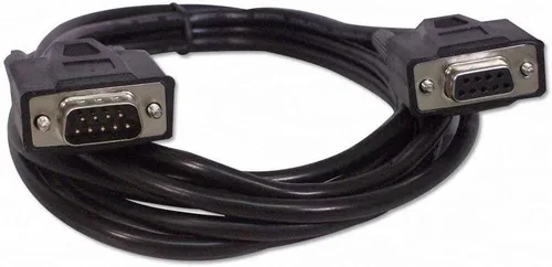 Vista 3 de YCS basics Cable de extensión serie DB9 de 9 pines, color negro, RS232 macho/hembra (15 pies)