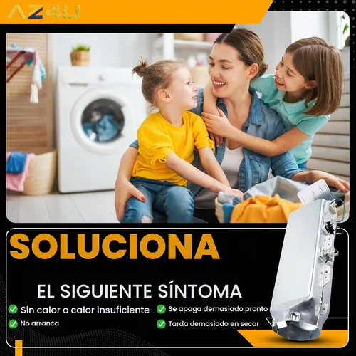 Vista 6 de Elemento calefactor de secadora apto para Samsung DV448AEP/XAA DV448AEP