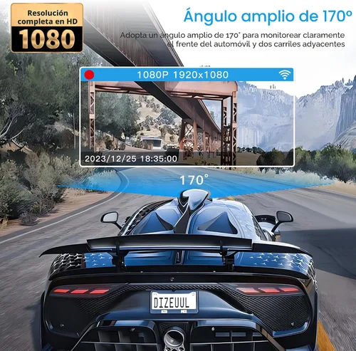 Vista 5 de 360° 4 canales Dash Cam delantera y trasera