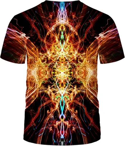 Vista 2 de Srcnhim Abstract Cool Psychedelic Galaxy 3D T-Shirt Nebula Graphic Colorful T-Shirt for Men Summer T-Shirt
