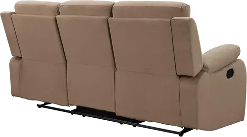 Vista 6 de Blackjack Furniture Elton - Juego de sofá y sofá biplaza de microfibra de 2 piezas con soporte lumbar, acolchado adicional y mecanismo de Beige