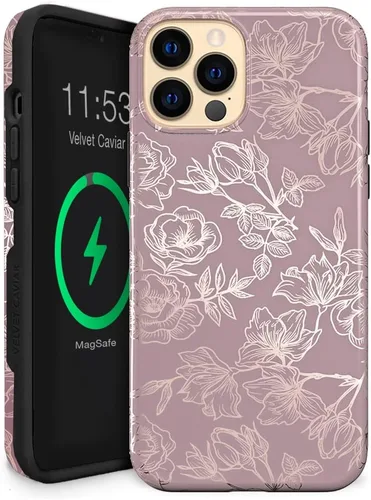 Vista 37 de VELVET CAVIAR Funda para iPhone 13 Pro Max con estampado de leopardo y guepardo negro, compatible con MagSafe, probada en caídas de 10 pies