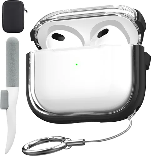 Vista 33 de Funda de protección contra caídas para AirPods Pro 2 con kit de limpieza B-Negro
