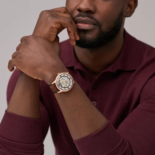 Vista 5 de Fossil - Reloj de pulsera automático y mecánico de estilo Townsman en acero inoxidable para hombre