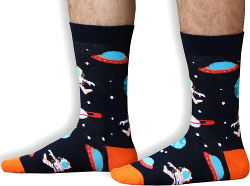 Vista 3 de Calcetines de algodón divertidos y acogedores para hombre, calcetines de algodón novedosos para hombre, talla 7-12