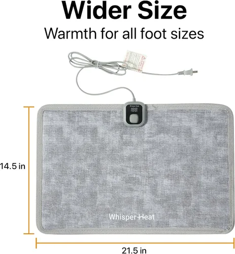 Vista 5 de Alfombrilla eléctrica con calefacción WhisperHeat™ – Alfombra eléctrica activada al tocar y calentador de pies y suelo - Calefacción silenciosa