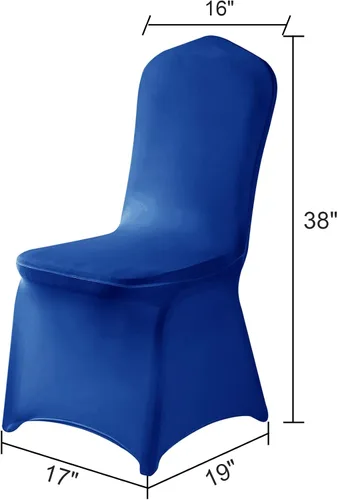 Vista 81 de Funda de elastano para silla, 12 unidades, fundas para silla, fundas para sillas de sala de estar, funda extraíble lavable y elástica para silla