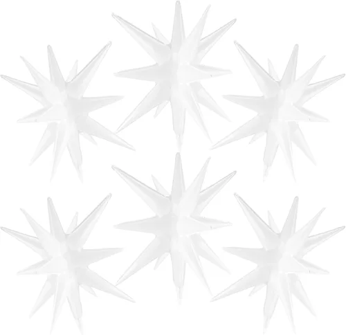 Vista 20 de Globos de aluminio con forma de estrella negra, 6 unidades, globo de explosión de estrella, globo de 22 pulgadas, globos grandes de Mylar