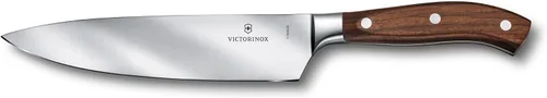 Vista 7 de Victorinox Grand Maitre Santoku - Cuchillo de cocina afilado, cuchillo ergonómico para artículos esenciales de cocina, mango de madera, borde Marrón