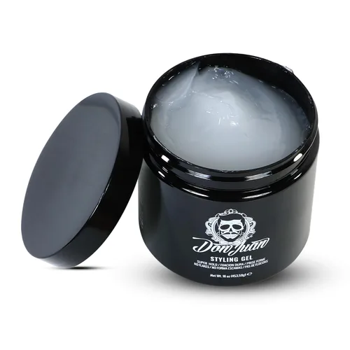 Vista 4 de Don Juan Gel para peinar el cabello, fijación fuerte, fórmula que no se descama, aroma de brisa marina de verano, 16 onzas