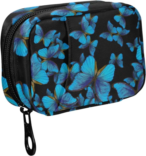 Vista 8 de Fustylead Groovy - Organizador de píldoras de flores, estilo bohemio, retro, 2 veces al día, con cremallera, dispensadores semanales portátiles