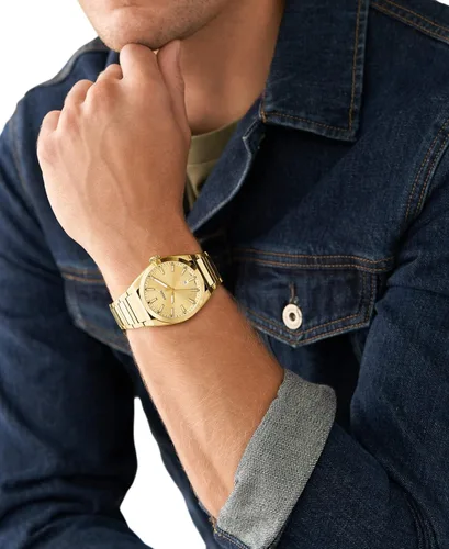 Vista 4 de Fossil Everett - Reloj de cuarzo de acero inoxidable para hombre
