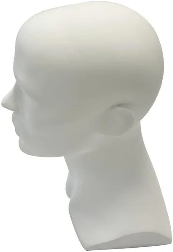 Vista 4 de DBM IMPORTS Cabeza de maniquí macho de 13 pulgadas de alto para mostrar pelucas sombreros auriculares máscaras gafas de sol