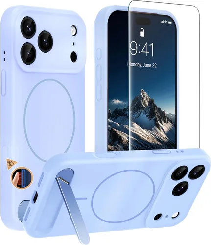Vista 14 de Hualele - Funda magnética para Samsung Galaxy S24 Plus/S25 Plus con soporte de metal, [compatible con MagSafe]