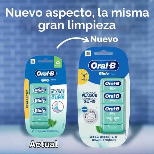 Vista 9 de Oral-B Glide Pro-Health Comfort Plus - Hilo dental, menta, 3