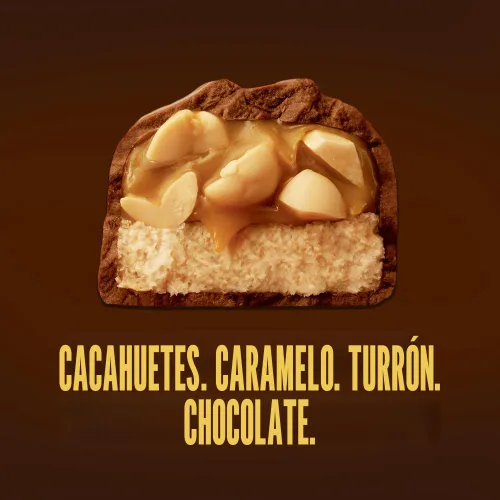 Vista 4 de Barras de caramelo y chocolate tamaño grande Snickers Peanut Chocolate Candy Bars, Individually Wrapped Full Size Bars, Bulk Pack Great for