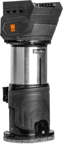 Vista 6 de WEN Enrutador compacto sin escobillas inalámbrico de 20 V Max con base fija (solo herramienta, batería no incluida) (20610BT)
