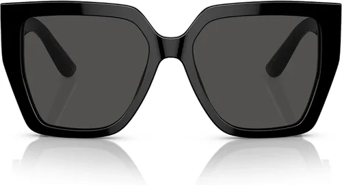 Vista 4 de Dolce & Gabbana Gafas de sol DG 4438 50187 Negro Gris Oscuro, Negro Gris Oscuro
